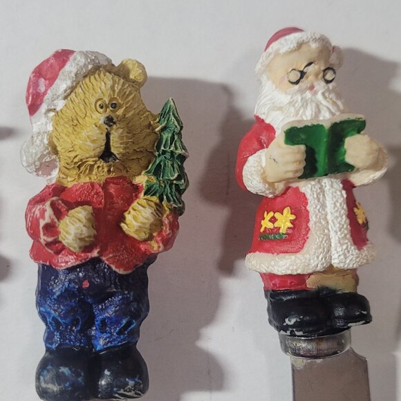 6 Cheese/Butter Spreaders CHRISTMAS Assorted "Boston Warehouse" "Joie d Vivre" - Picture 5 of 8